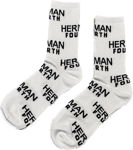 White Herman Fourth Socks